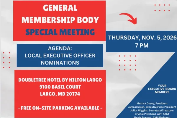 General Body Membership special meeting